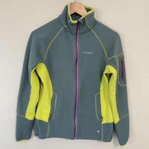 Columbia Womens M Thermal Comfort Omni-Heat Fleece Full Zip Zippered Pockets